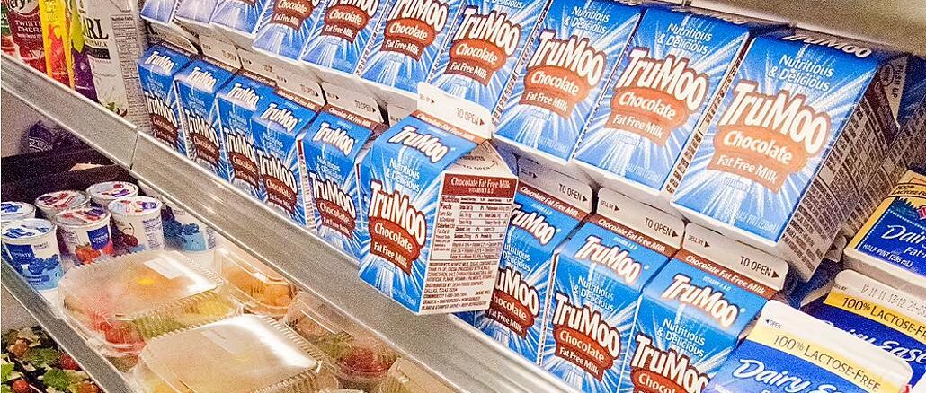 milk in cafeteria